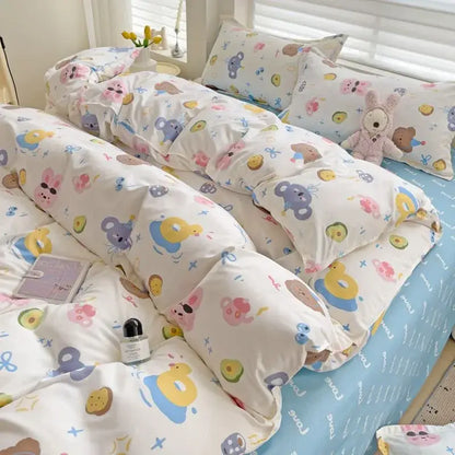 Celestial abstract cream quilted summer bedding set bedroom decor