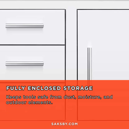 Summerset 33-Inch Stainless Steel Flush Mount Triple Drawer And Access Door Combo [DC3-33] (SAK92847)