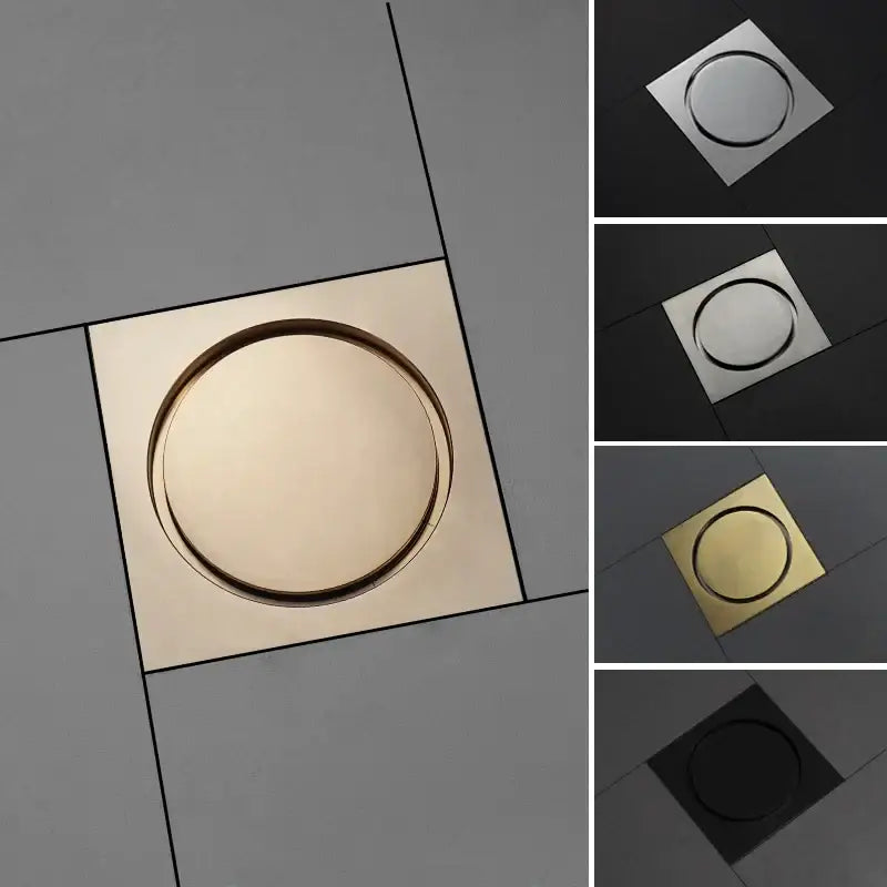 Sunburst brass square shower floor drain kitchen and bathroom