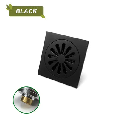 Sunburst brass square shower floor drain kitchen and bathroom