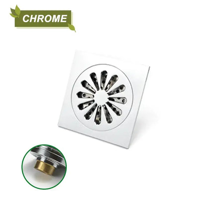 Sunburst brass square shower floor drain kitchen and bathroom