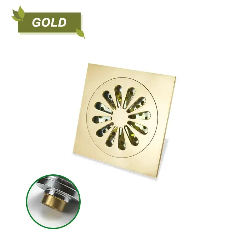 Sunburst brass square shower floor drain kitchen and bathroom