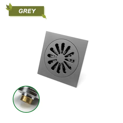 Sunburst brass square shower floor drain kitchen and bathroom