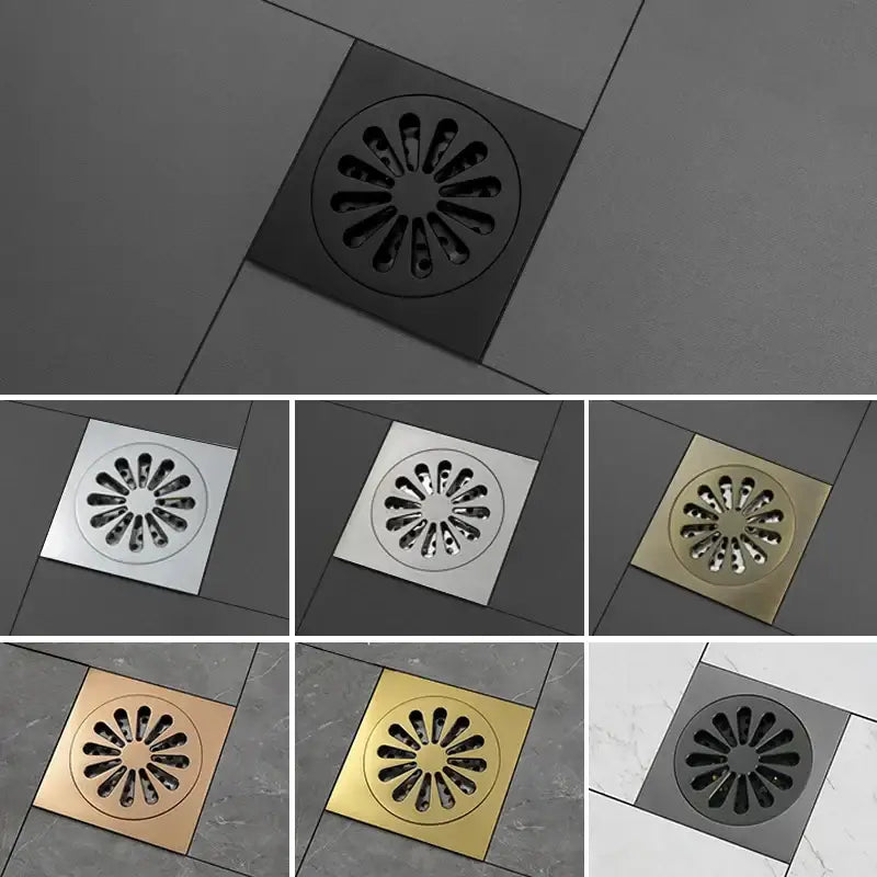 Sunburst brass square shower floor drain kitchen and bathroom