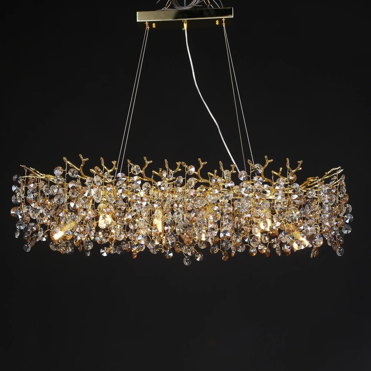 DecorBites™ Sunflower Crystal Chandelier for Dining Room