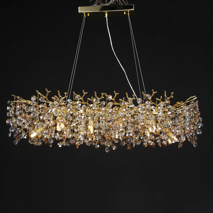 DecorBites™ Sunflower Crystal Chandelier for Dining Room
