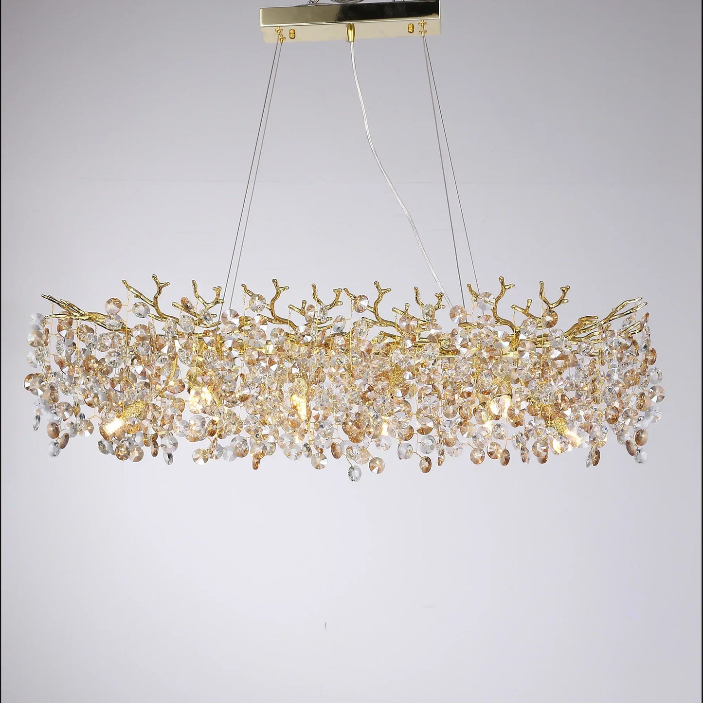 DecorBites™ Sunflower Crystal Chandelier for Dining Room