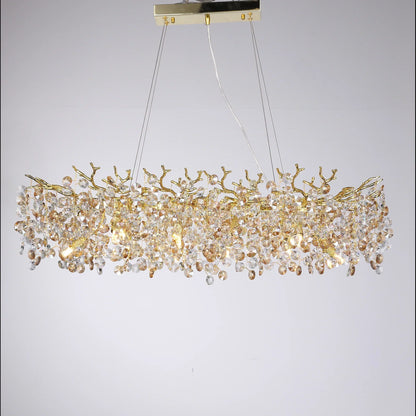 DecorBites™ Sunflower Crystal Chandelier for Dining Room