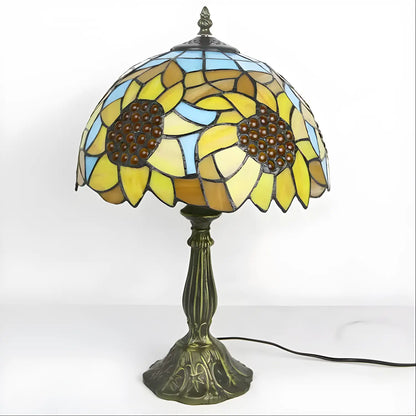 Sunflower Tiffany-Style Lamp with Vibrant Glasswork - discontinued