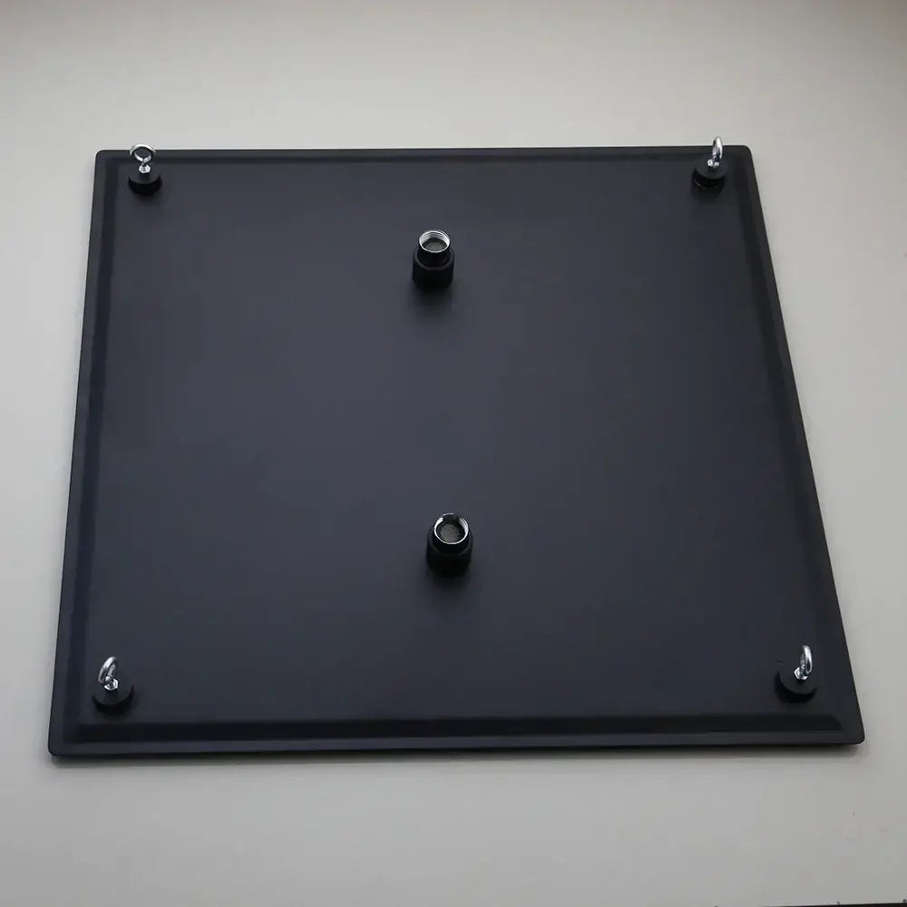 Super slim matte black square rain shower head bathroom fixture