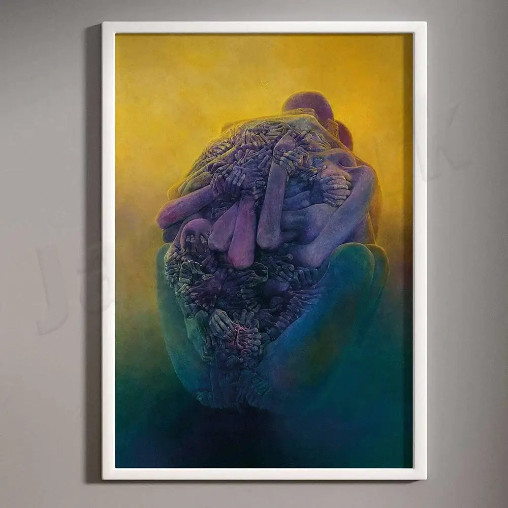 Surreal gothic beksinski prints living room framed wall art