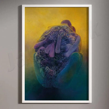 Surreal gothic beksinski prints living room framed wall art