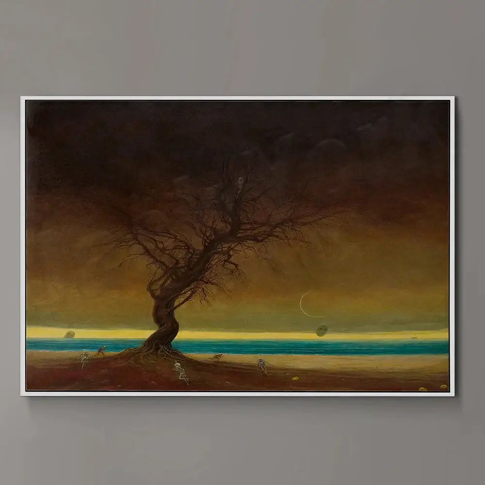 Surreal gothic beksinski prints living room framed wall art