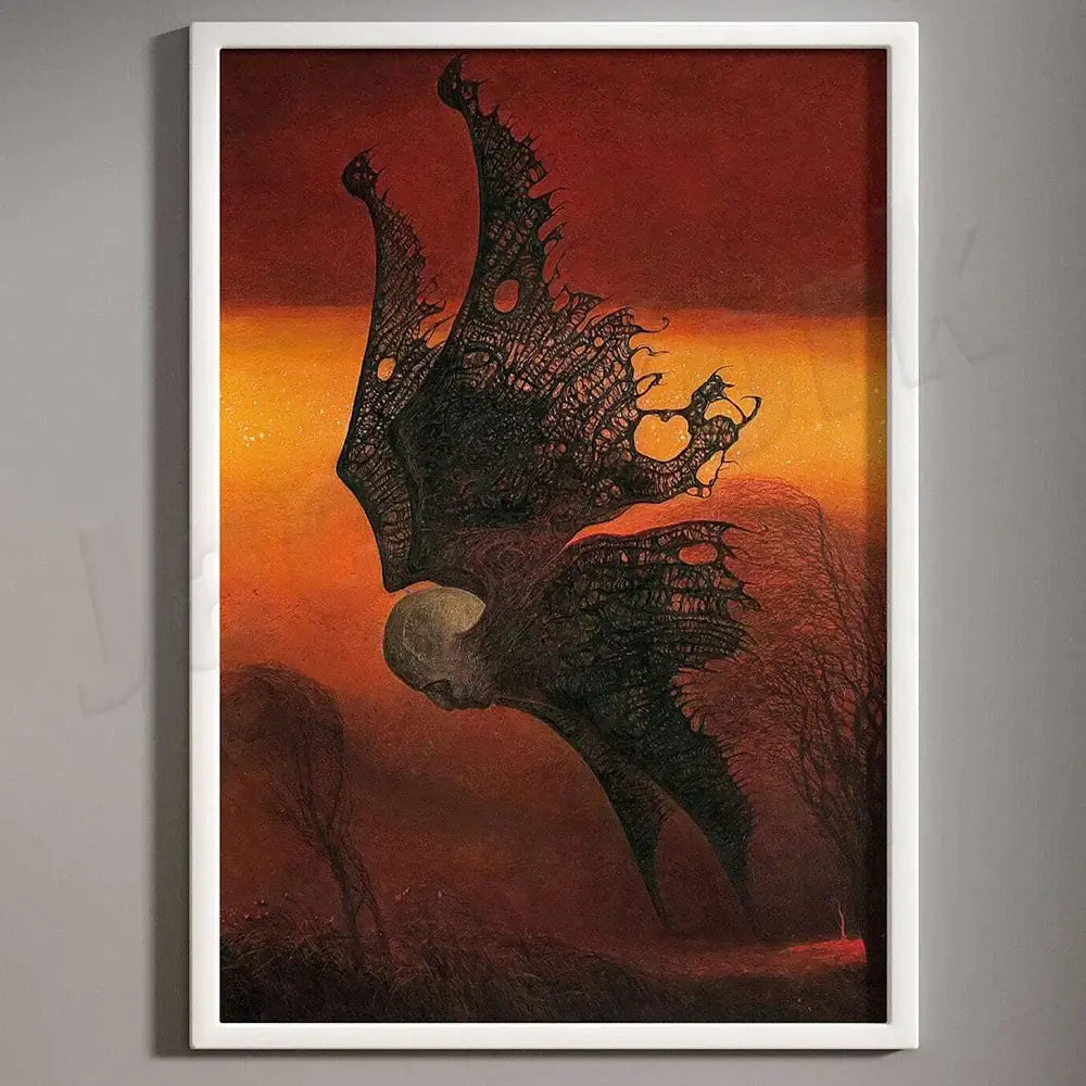 Surreal gothic beksinski prints living room framed wall art