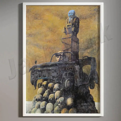 Surreal gothic beksinski prints living room framed wall art