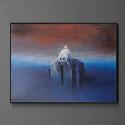 Surreal gothic beksinski prints living room framed wall art