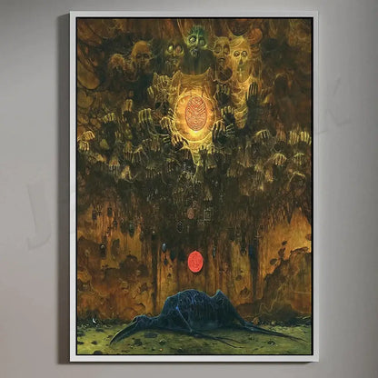 Surreal gothic beksinski prints living room framed wall art