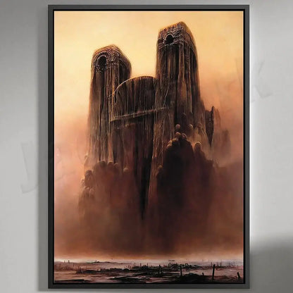 Surreal gothic beksinski prints living room framed wall art