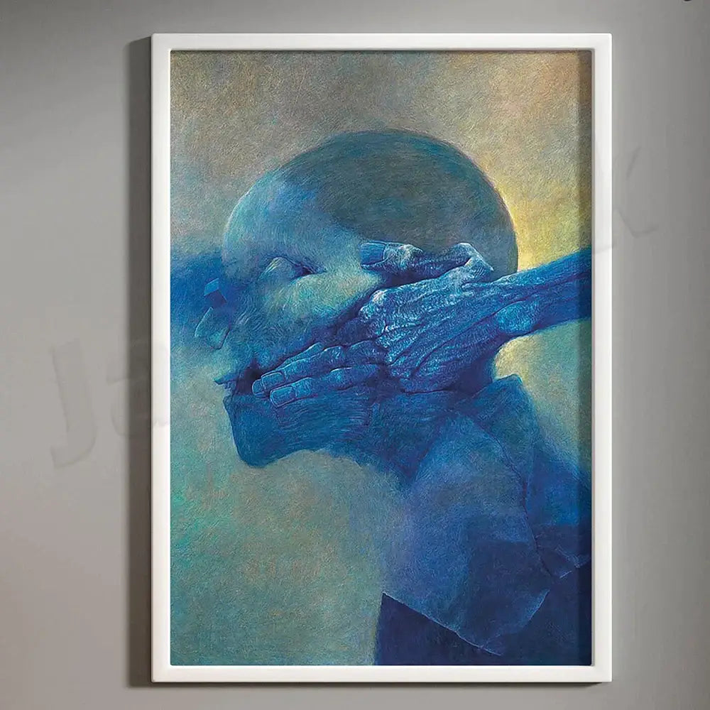 Surreal gothic beksinski prints living room framed wall art