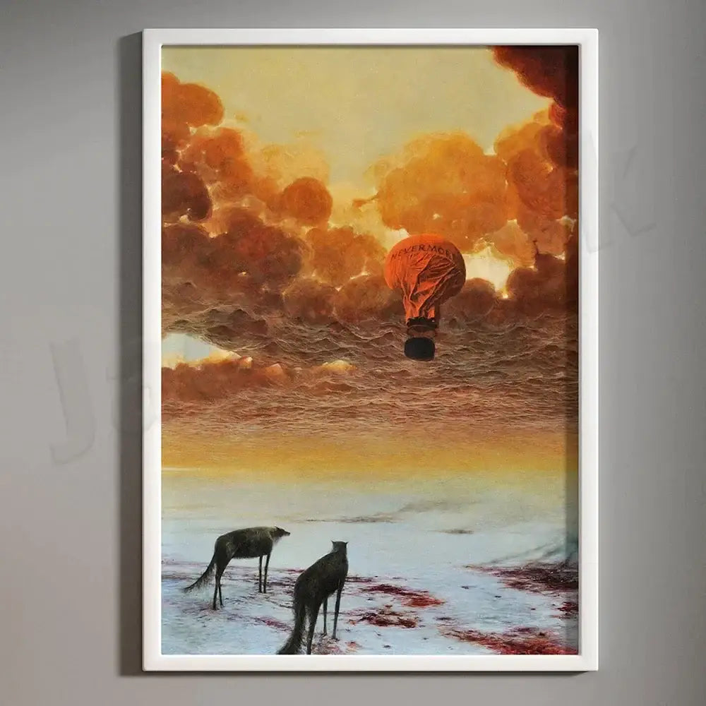 Surreal gothic beksinski prints living room framed wall art