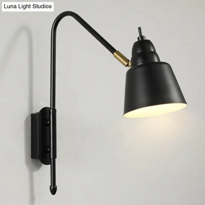 DecorBites™ Swivel Shade Wall Mount Light - Sleek Metal Bedside Reading Lamp with V-Shaped Arm