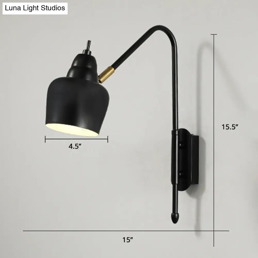 DecorBites™ Swivel Shade Wall Mount Light - Sleek Metal Bedside Reading Lamp with V-Shaped Arm