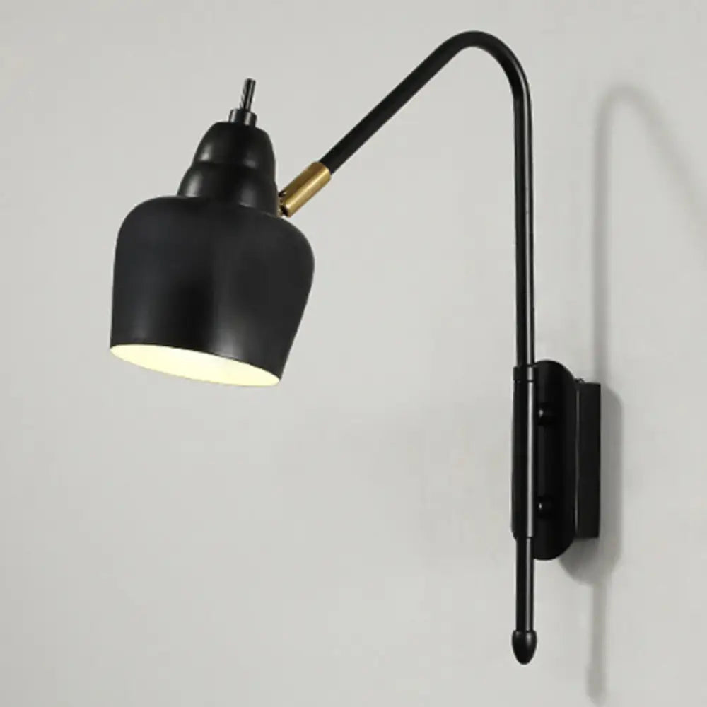 DecorBites™ Swivel Shade Wall Mount Light - Sleek Metal Bedside Reading Lamp with V-Shaped Arm