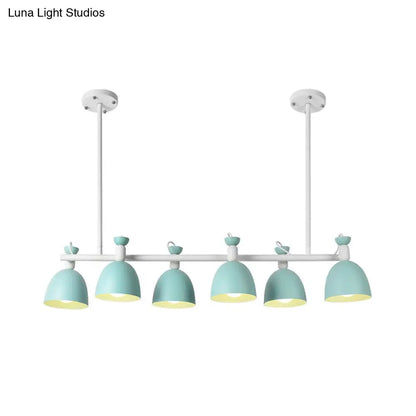 DecorBites™ Swivelable Macaron Island Pendant in Grey/Blue/Green for Dining Room with 4/6 Bulbs