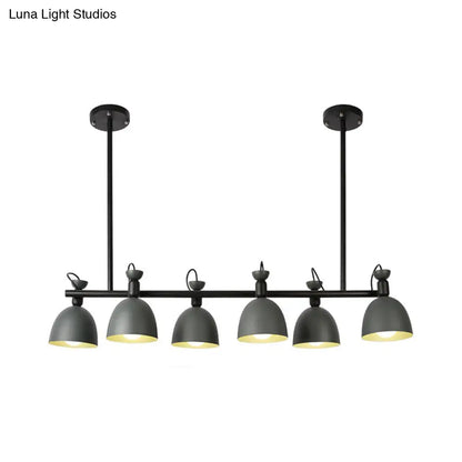 DecorBites™ Swivelable Macaron Island Pendant in Grey/Blue/Green for Dining Room with 4/6 Bulbs