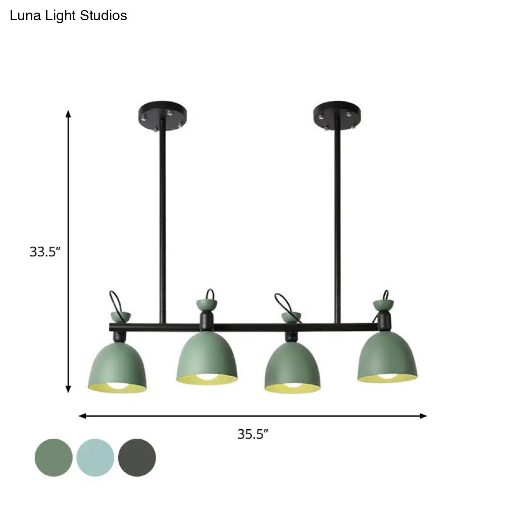 DecorBites™ Swivelable Macaron Island Pendant in Grey/Blue/Green for Dining Room with 4/6 Bulbs