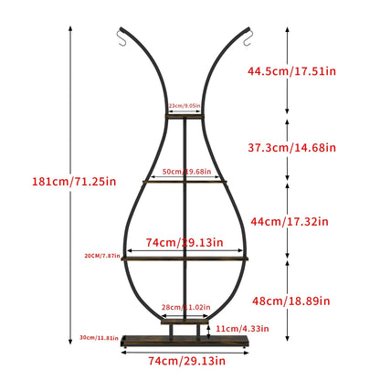 DecorBites™ Tall Metal Plant Stand with 5 Tiers
