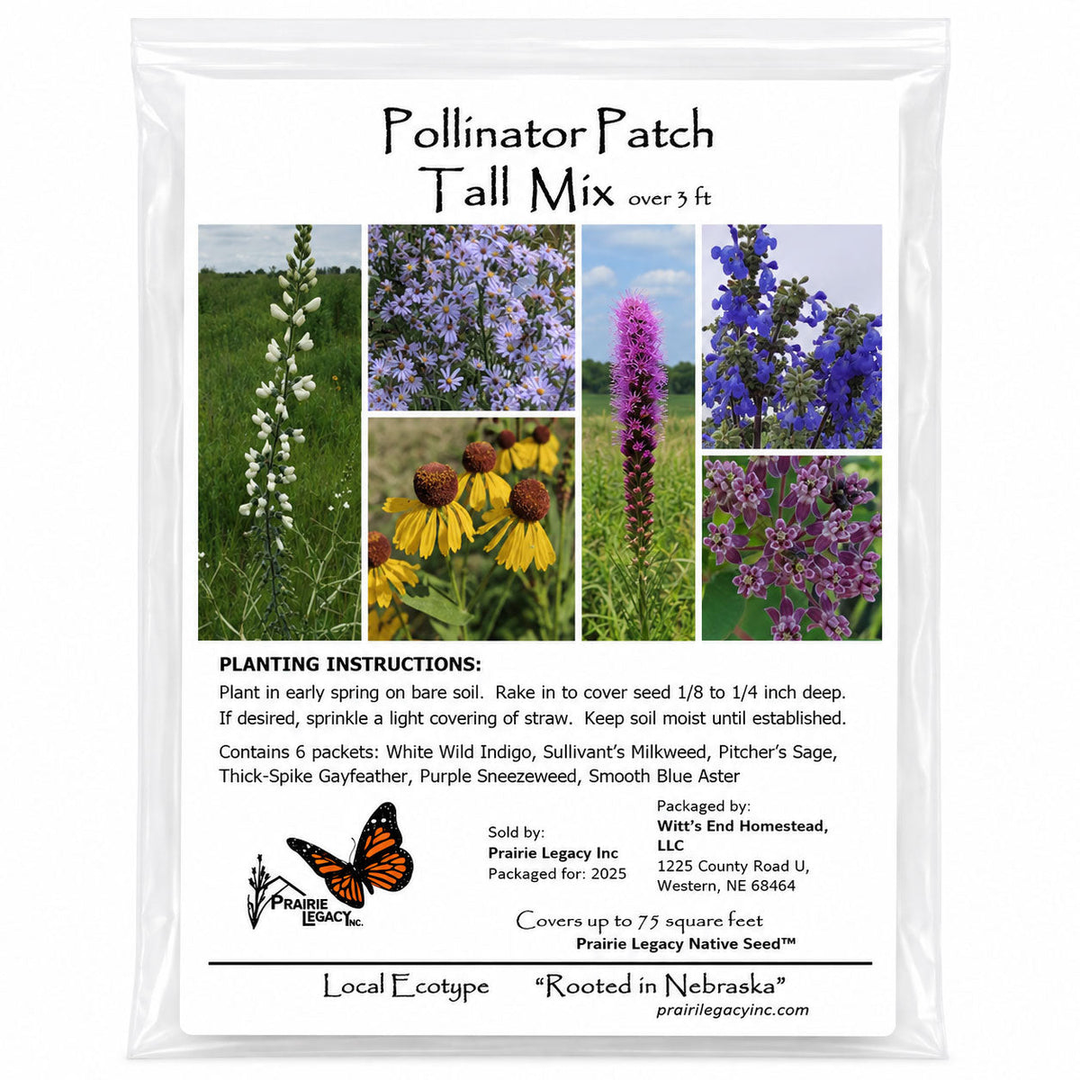 Pollinator Wildflower Bundle | Tall & Short Mini Mixes | Prairie Legacy Inc.