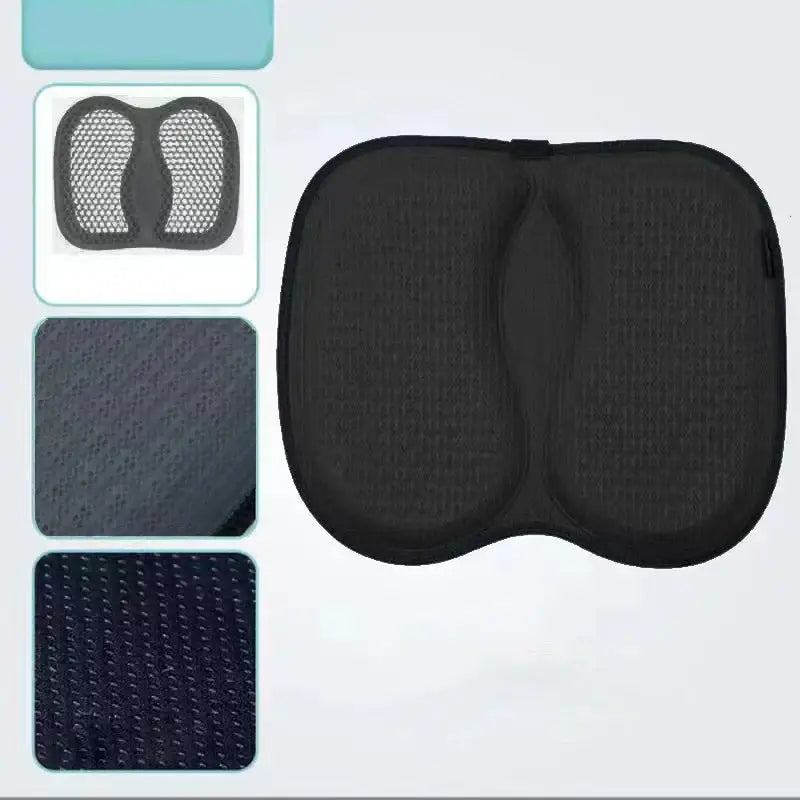 Teal & black 3d honeycomb silica gel seat cushion office chair support