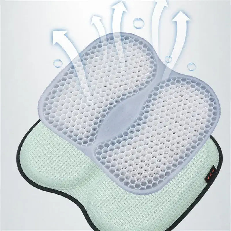 Teal & black 3d honeycomb silica gel seat cushion office chair support
