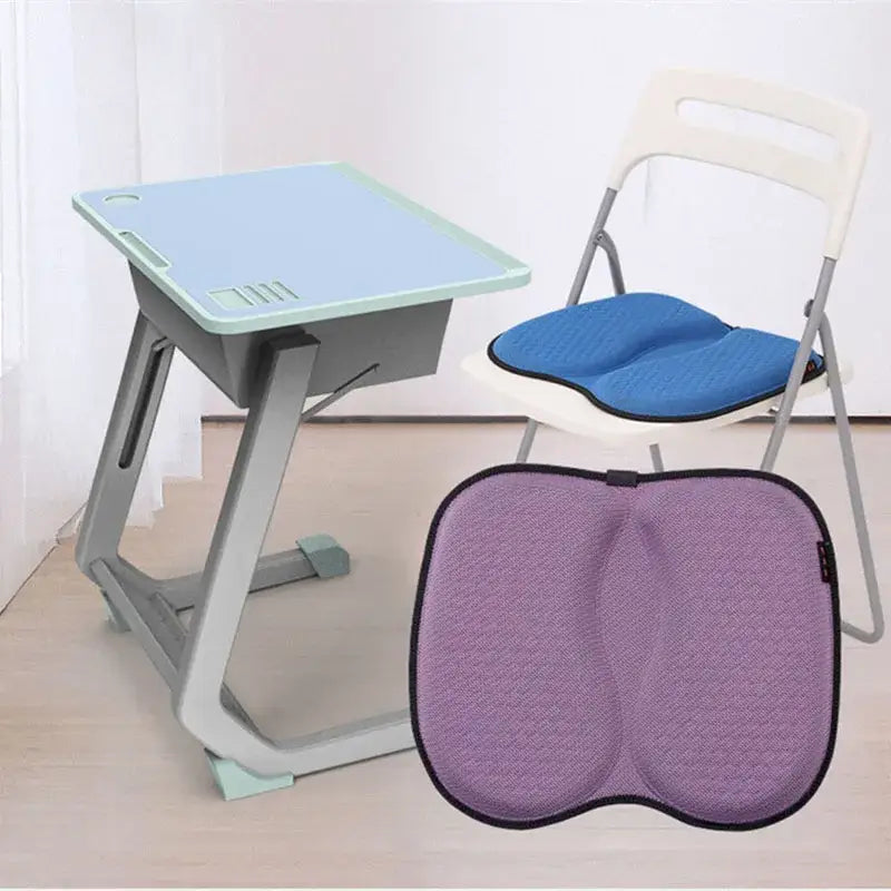 Teal & black 3d honeycomb silica gel seat cushion office chair support