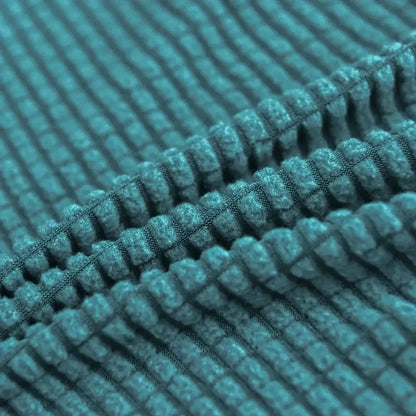 Teal blue quilted chair cover stretch elastic dining room protector