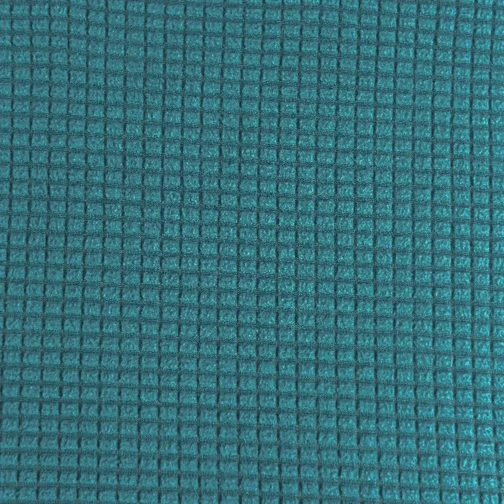 Teal blue quilted chair cover stretch elastic dining room protector