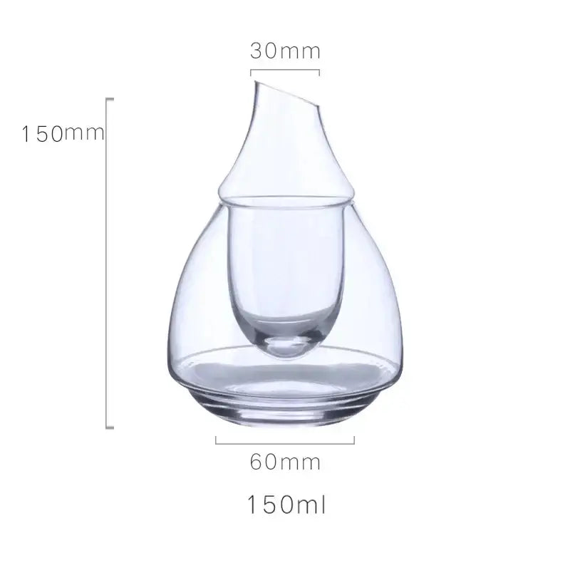 Teardrop glass wine pot for dining room and bar