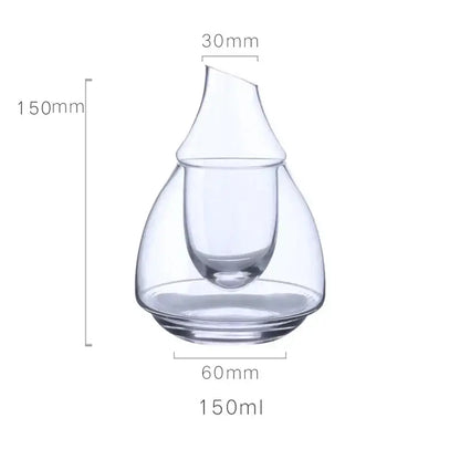 Teardrop glass wine pot for dining room and bar
