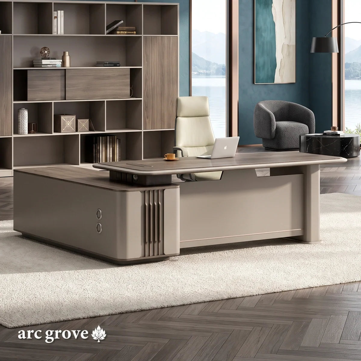 Teller · Modern L-Shaped Executive Desk
