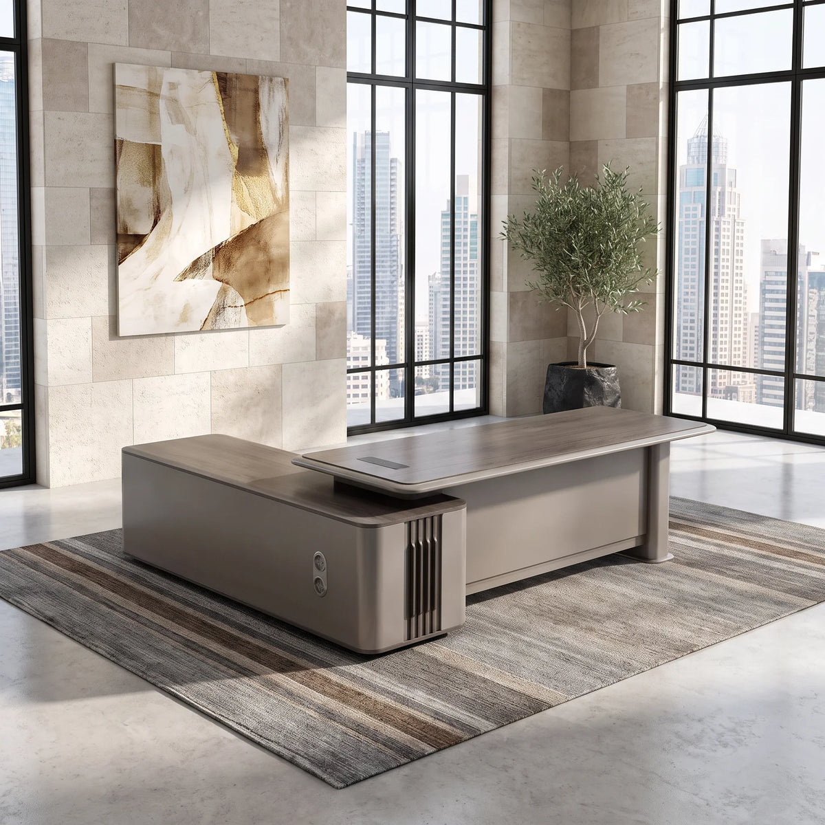 Teller · Modern L-Shaped Executive Desk