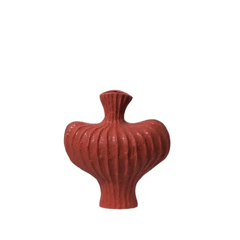 Terracotta heart fringe heterophore vase living room ceramic decor