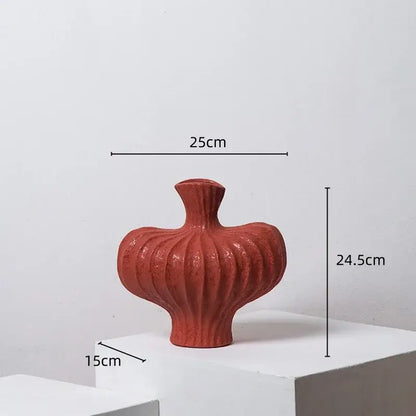 Terracotta heart fringe heterophore vase living room ceramic decor