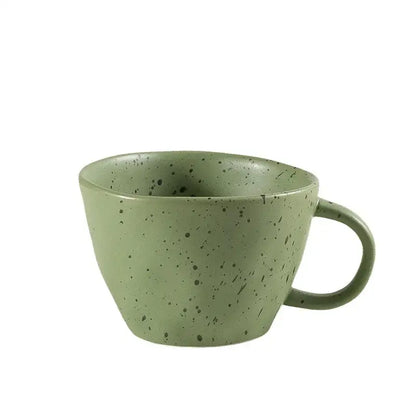 Terracotta speckled creative ceramic espresso cup set dining room