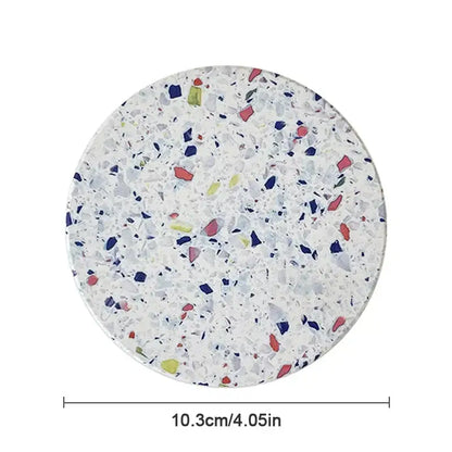 Terrazzo diatomite coasters set of 4 dining room mug mats