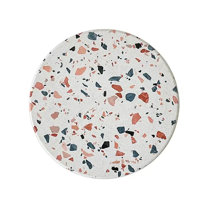 Terrazzo diatomite coasters set of 4 dining room mug mats