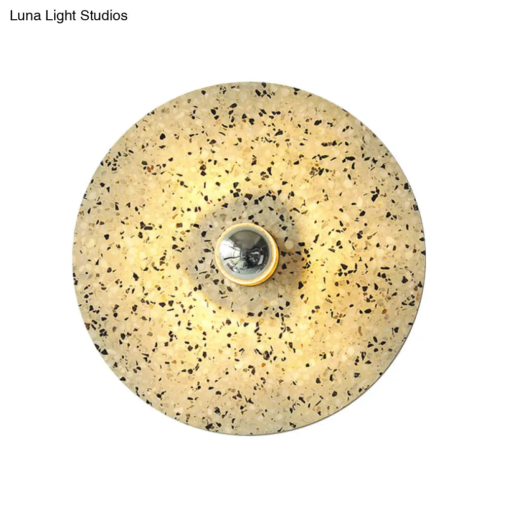DecorBites™ Terrazzo Wall Mounted Light: Designer Style 1-Bulb Sconce for Corridors in Beige & Lake Blue