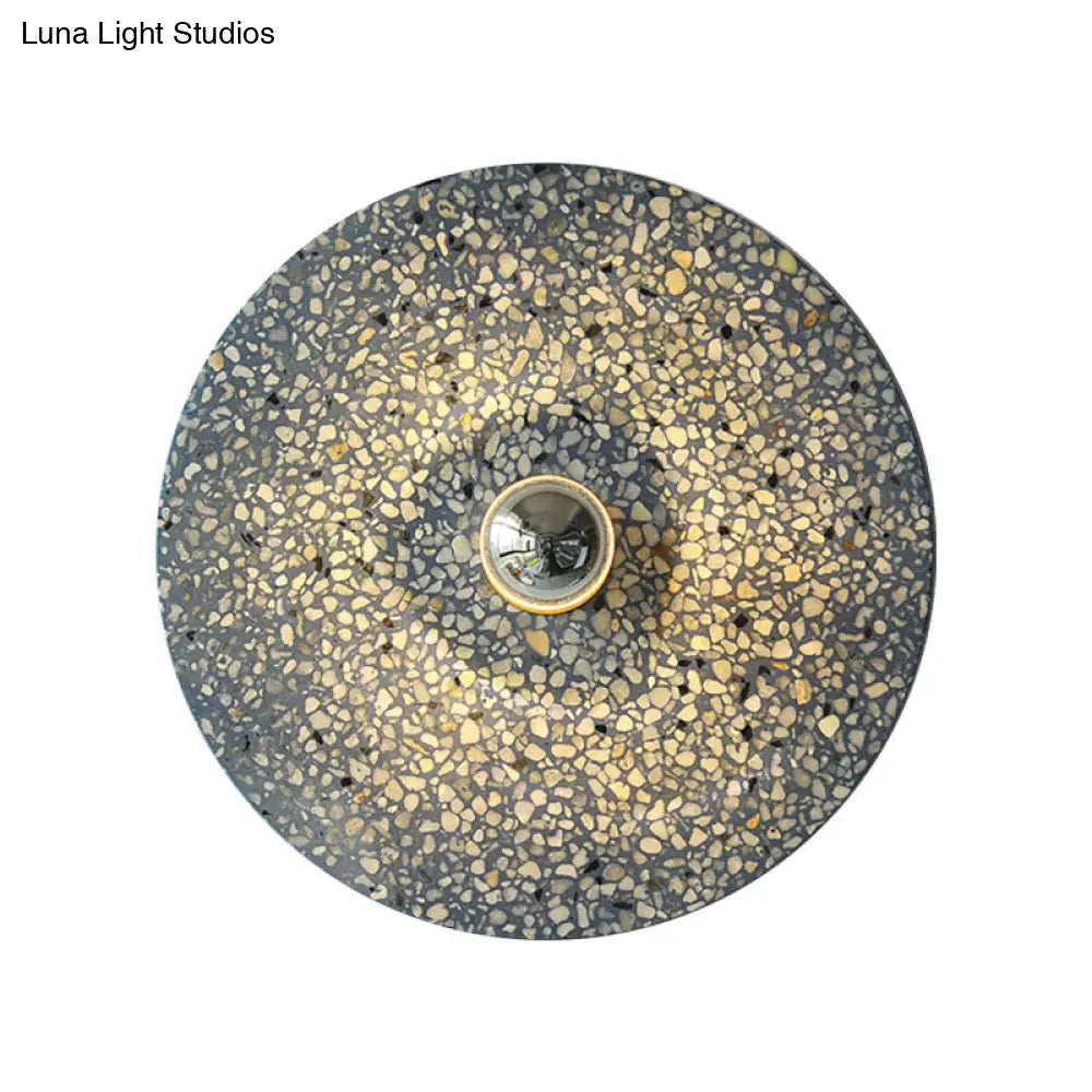 DecorBites™ Terrazzo Wall Mounted Light: Designer Style 1-Bulb Sconce for Corridors in Beige & Lake Blue