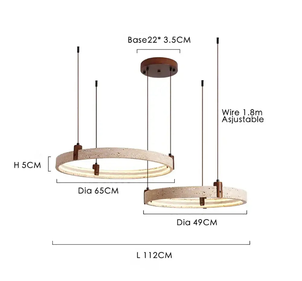 Textured beige cave stone chandelier pendant light for living room