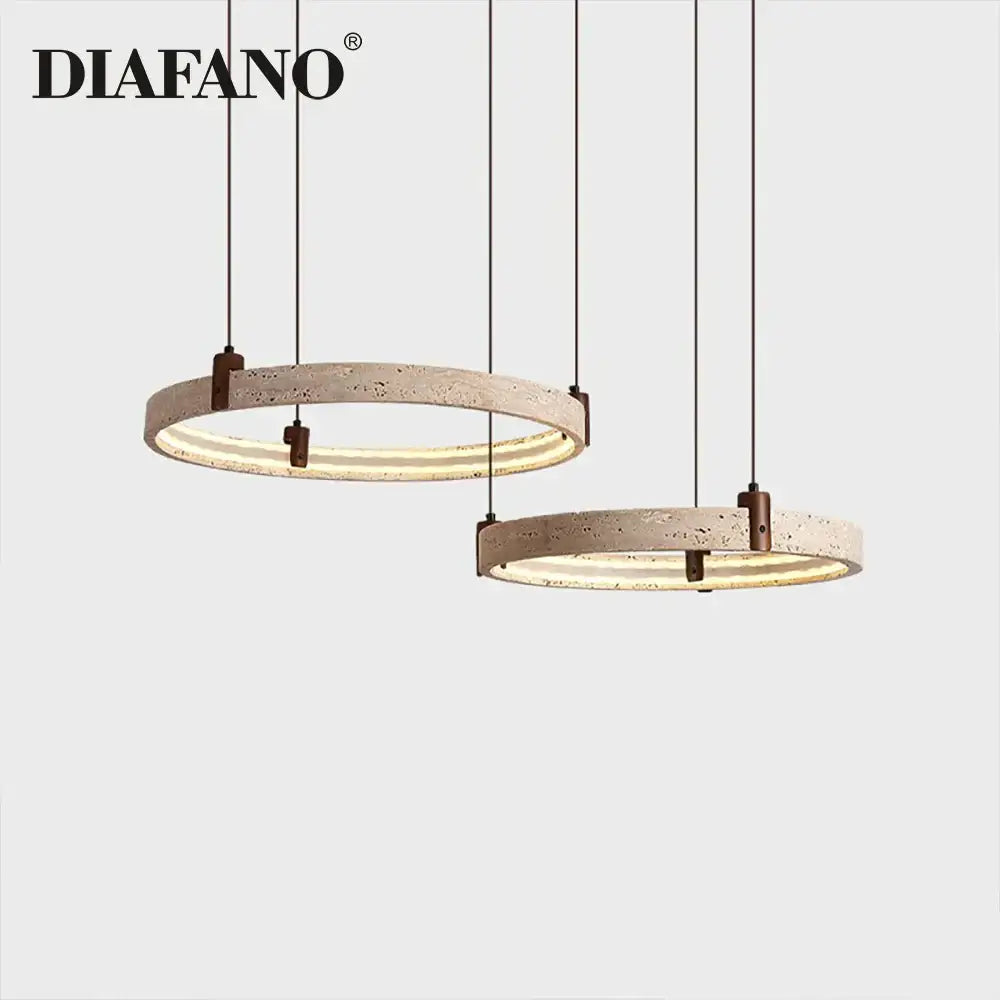 Textured beige cave stone chandelier pendant light for living room